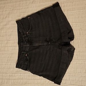 Monki Faded Black Jean Shorts